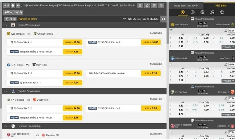 Thể Thao Bóng Đá Cat368 Chiến Lược Cá Cược Đỉnh Cao 2 Giao diện cá cược kèo bóng đá Cat368
